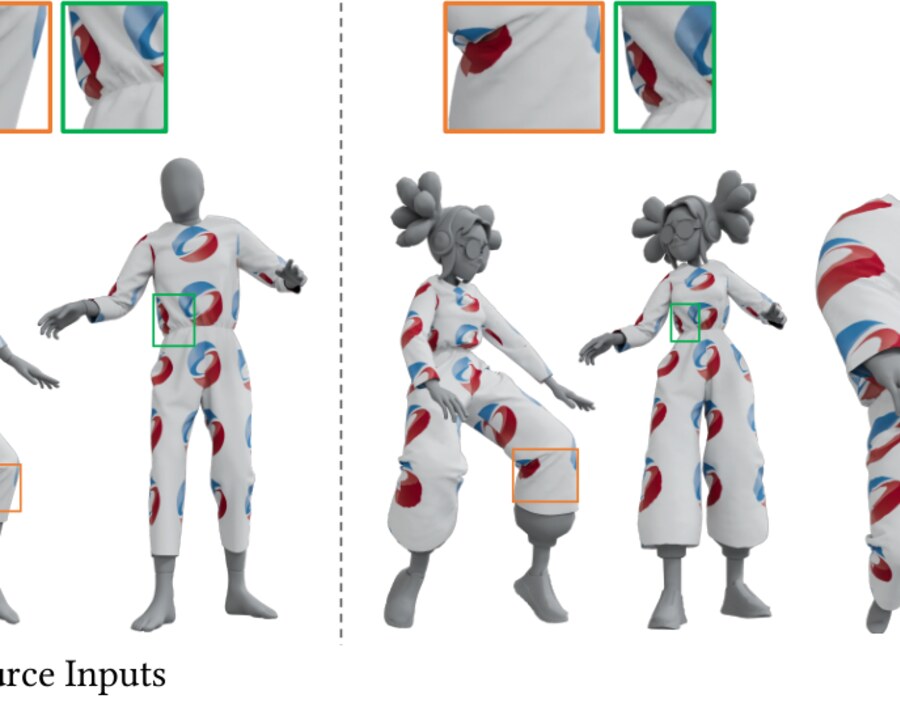 Teaser for LoBoFit: Flexible Garment Refitting via Local Bone Mapping Blending